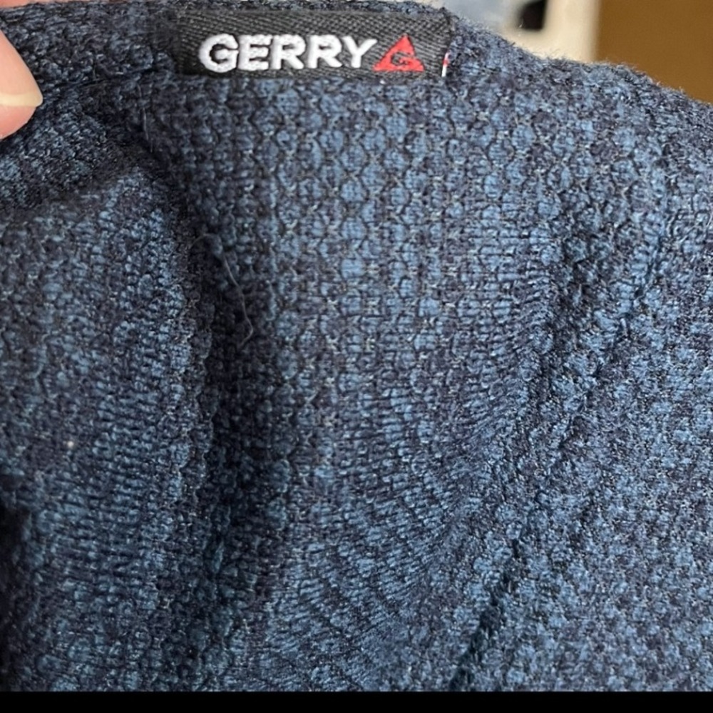 Gerry Mens Long Sleeve Crewneck Pullover Sweater‎ Knit Blue Large